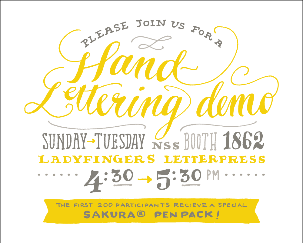 Hand-Lettering Demos at the National Stationery Show
