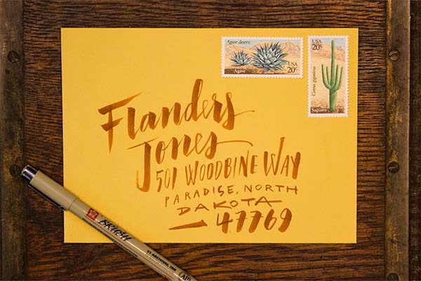 Brush Lettering for Beginners | March 25, 2024, 1-3:30pm