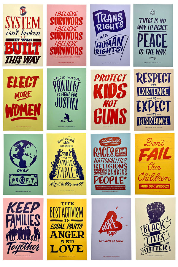 Set of 16 Protest Posters, Part 1