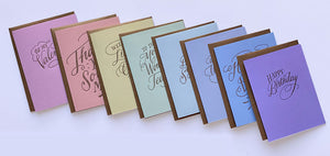 Congrats Script Letterpress Card / Hue Collection