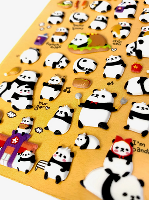 Panda Puffy Sticker Sheet