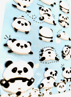 Puffy Panda Butts Sticker Sheet