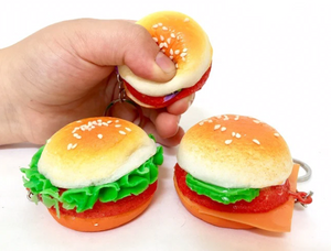 Squishy Hamburger Keychain by BCMini