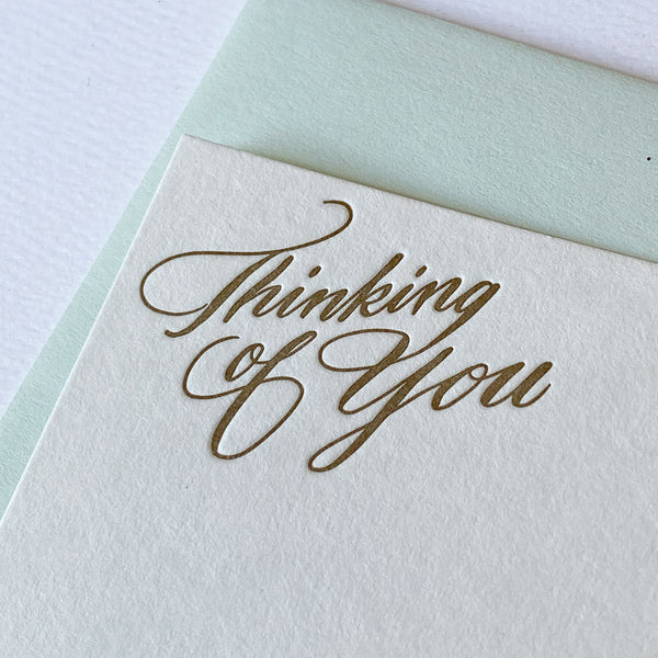 Thinking of You Birds Letterpress Card