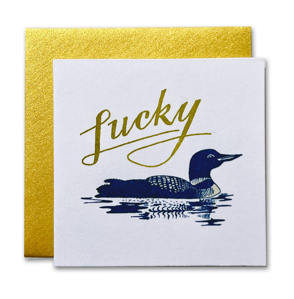 Lucky Duck Risograph Tiny Card