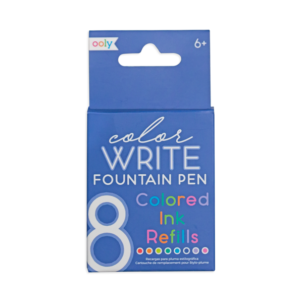 Color Write Fountain Pens Colored Ink Refills
