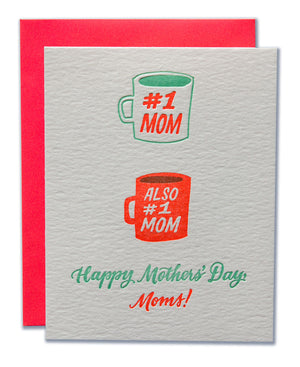 #1 Moms Mothers' Day Card