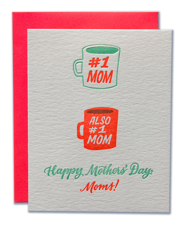 #1 Moms Mothers' Day Card