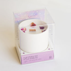 Pathway Candle with Amethyst by Cultivating Luminescence (Large)
