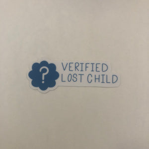 Verified Lost Child Sticker by Inksterlink