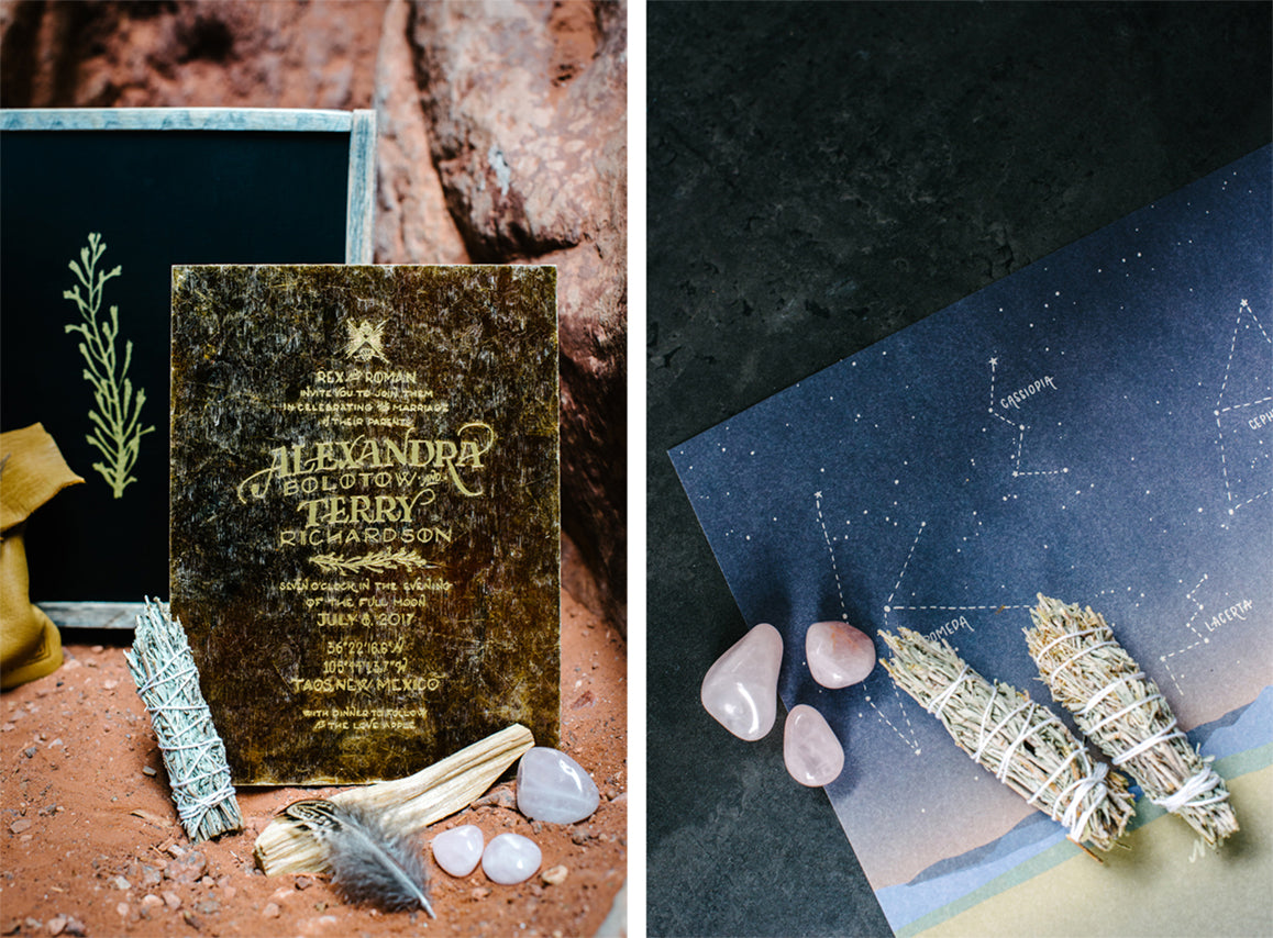 Alex Bolotow and Terry Richardson's Wedding Invitation by Ladyfingers Letterpress