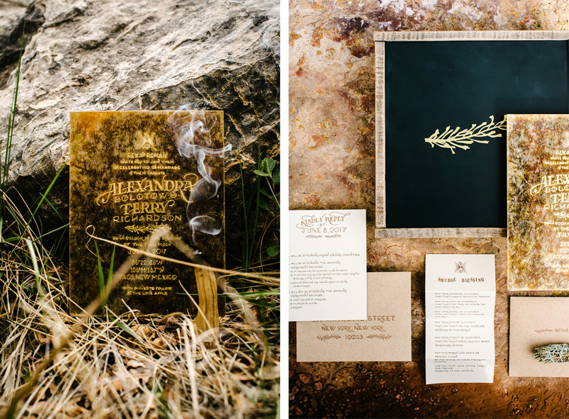 Alex Bolotow and Terry Richardson's Wedding Invitation by Ladyfingers Letterpress
