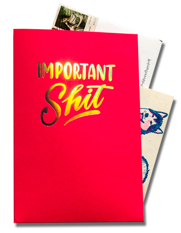 Mini Pocket Folder: "Important Shit"