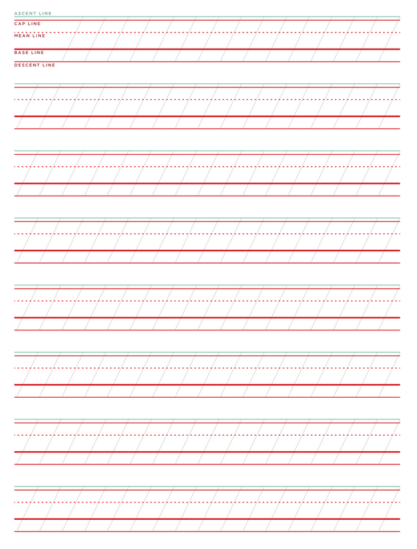 Hand-Lettering Line Guide (Script) - Free Download