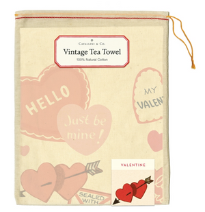 Valentine Heart Tea Towel by Cavallini