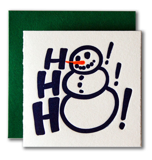 Ho Ho Ho Tiny Holiday Card - Ladyfingers Letterpress