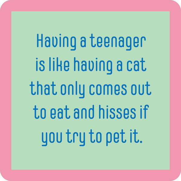 Teenager/cat Coster by Drinks on Me coasters