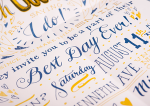 Best Day Ever Blush and Gold Poster