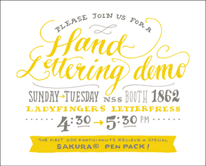 Hand-Lettering Demos at the National Stationery Show