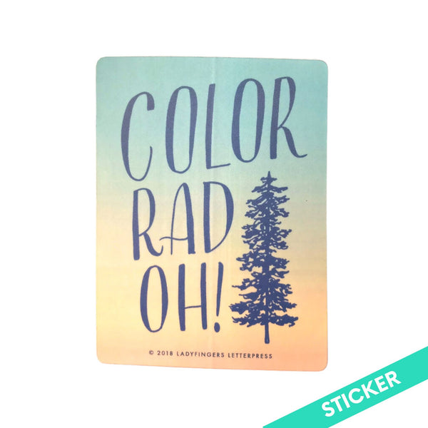 Color Rad Oh! Sticker by Ladyfingers