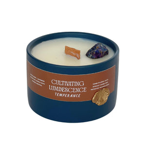 Temperance Candle with Crystal by Cultivating Luminescence