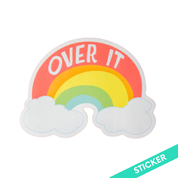Over It Sticker by Ladyfingers
