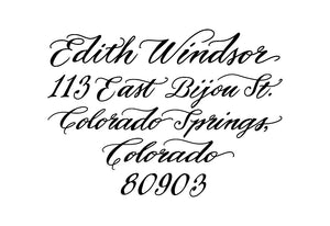 Avenue Return Address Rubber Stamp