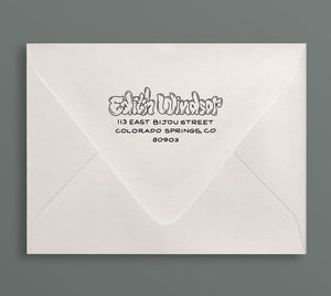 Balloon Animal Return Address Rubber Stamp