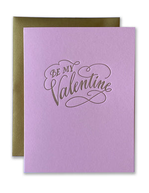 Be My Valentine Letterpress Card / Hue Collection