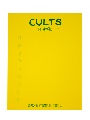 Cults To Avoid Notepad