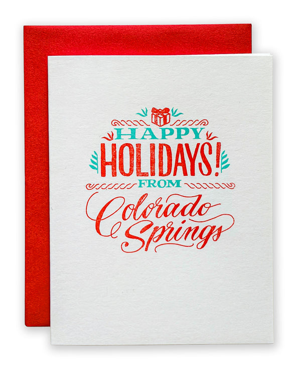 "Happy Holidays" Custom Risograph Holiday Card