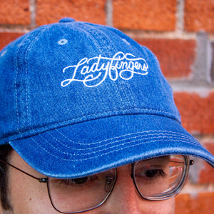 Ladyfingers Monoline Logo Denim Dad Hat