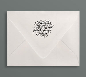 Flourish Return Address Rubber Stamp