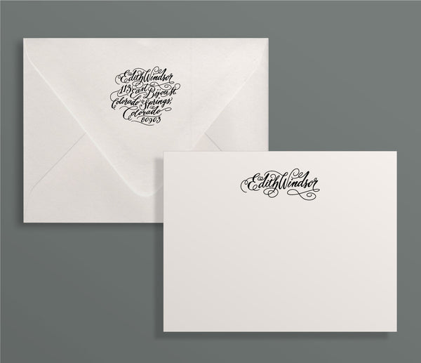 Flourish Custom Letterpress Stationery Suite