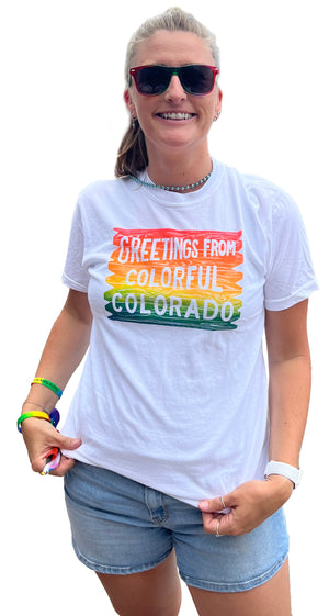 Greetings from Colorful Colorado Unisex T-Shirt