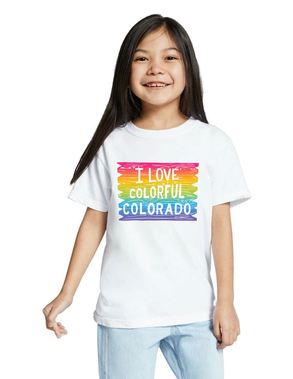 I Love Colorful Colorado Kids/Youth T-Shirt - PREORDER