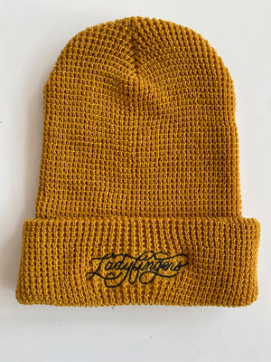 Ladyfingers Monoline Logo Waffle Beanie