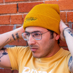 Ladyfingers Monoline Logo Waffle Beanie