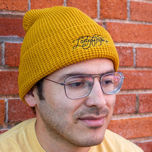 Ladyfingers Monoline Logo Waffle Beanie