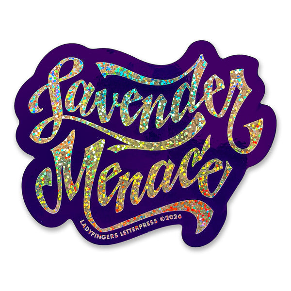 Lavender Menace Holographic Sticker