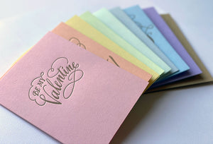 Be My Valentine Letterpress Card / Hue Collection