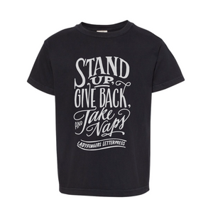 Stand Up, Give Back, Take Naps Ladyfingers T-Shirt