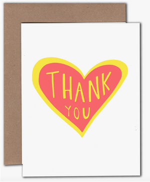 Neon Thanks Heart Card by Power and Light Press