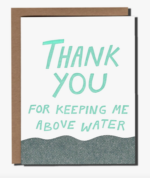 Thank You Water Card by Power and Light Press