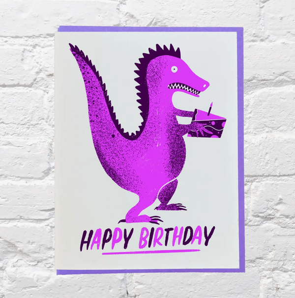 Dino Birthday Card by Bench Pressed