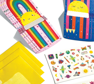Hello Rainbows Note Cards and Sticker Set by OOLY
