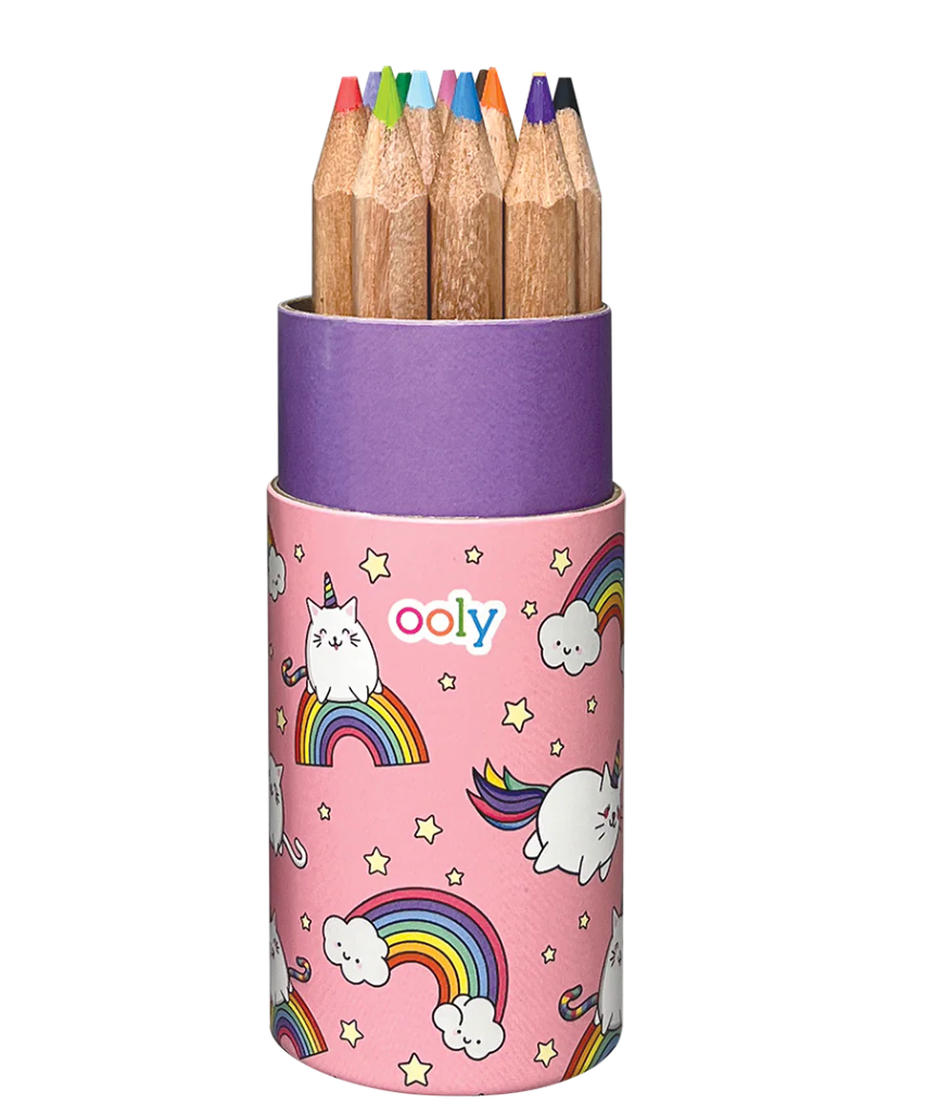 Mini Colored Pencils and Sharpener by OOLY Ladyfingers Letterpress
