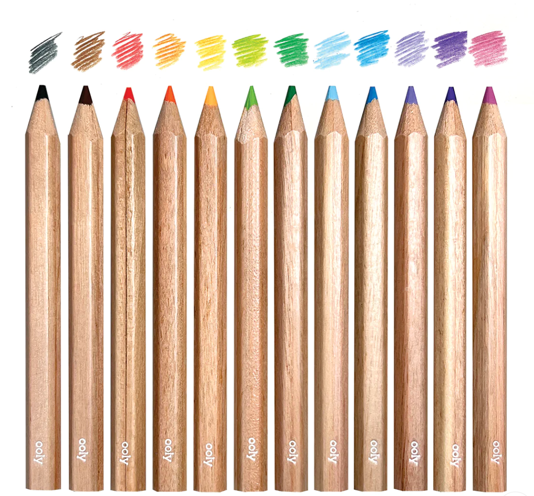 Mini Colored Pencils and Sharpener by OOLY - Ladyfingers Letterpress