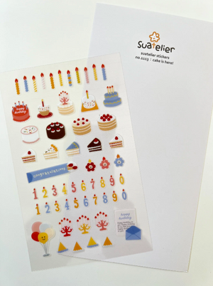 Birthday Cake Sticker Sheet