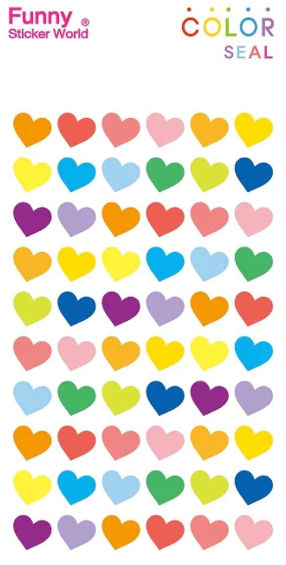 Heart Gel Sticker Sheet